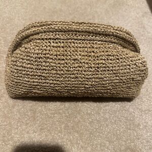 J. Crew Tan Cosmetic Bag Woven Texture